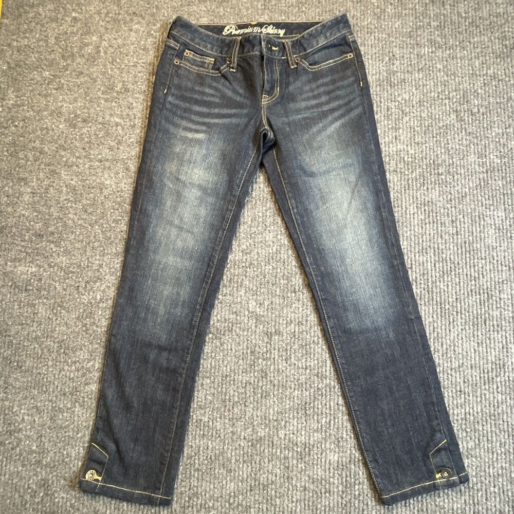 GAP 1969 Premium Jeans Capri Women Size 1 Stretch Denim Dark Wash 25W Low Rise